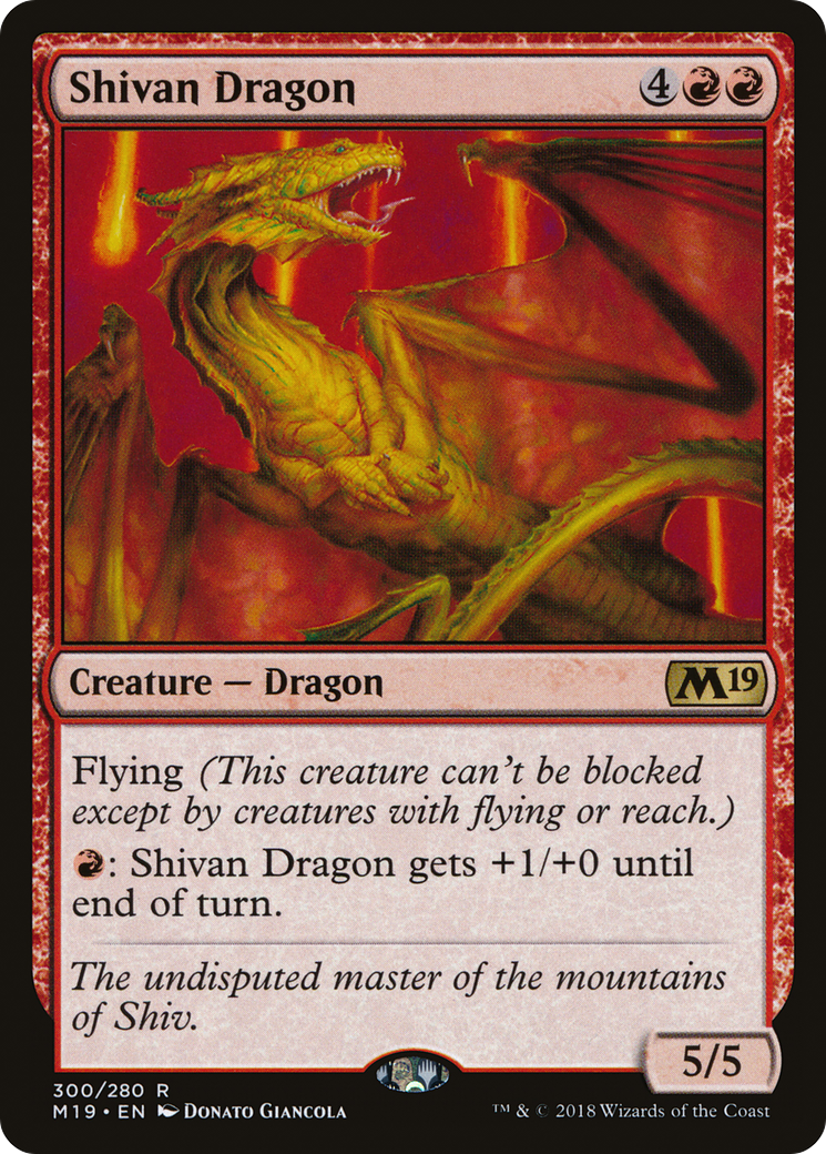 Shivan Dragon (M19-300) [Core Set 2019] MTG Single Wizards of the Coast