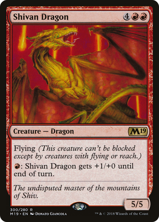 Shivan Dragon (M19-300) [Core Set 2019] MTG Single Wizards of the Coast