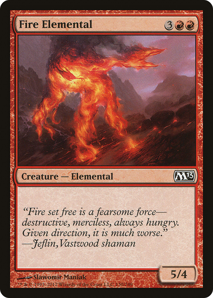 Fire Elemental (M13-130) [Magic 2013] Foil MTG Single Wizards of the Coast