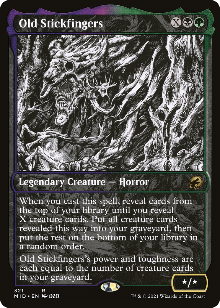 Old Stickfingers (MID-321) [Innistrad: Midnight Hunt] (Showcase) Foil MTG Single Wizards of the Coast