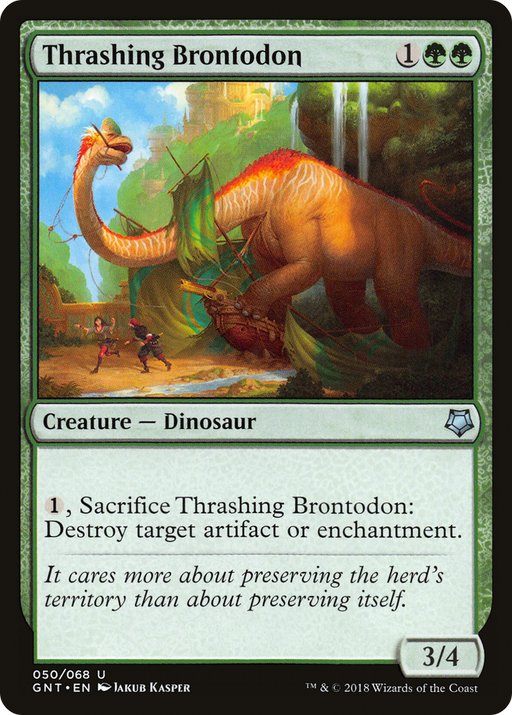 Thrashing Brontodon (GNT-050) [Misc] Game Night MTG Single Wizards of the Coast