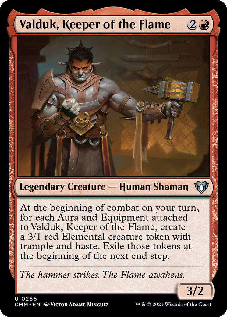 Valduk, Keeper of the Flame (CMM-266) [Commander Masters] Foil MTG Single Wizards of the Coast