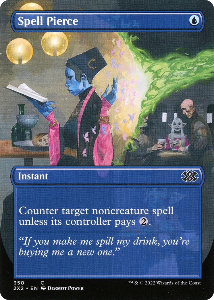 Spell Pierce (2X2-350) [Double Masters 2022] (Borderless) MTG Single Wizards of the Coast