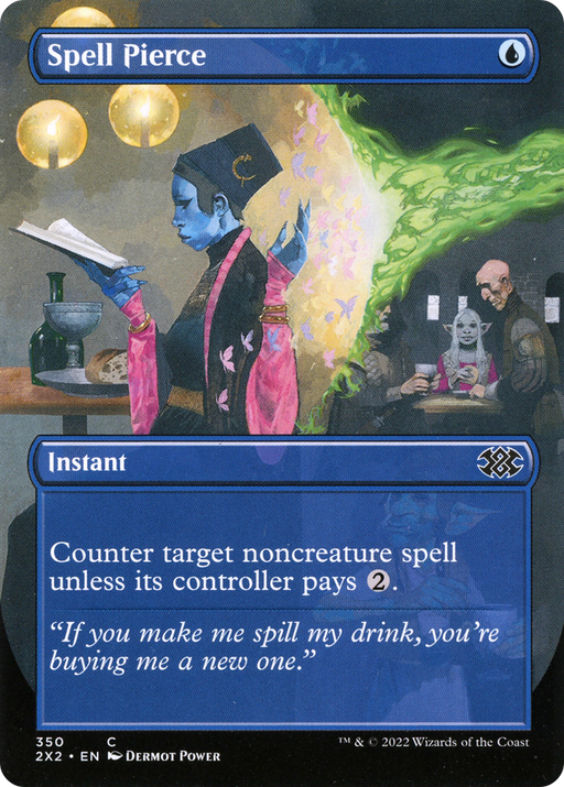 Spell Pierce (2X2-350) [Double Masters 2022] (Borderless) MTG Single Wizards of the Coast
