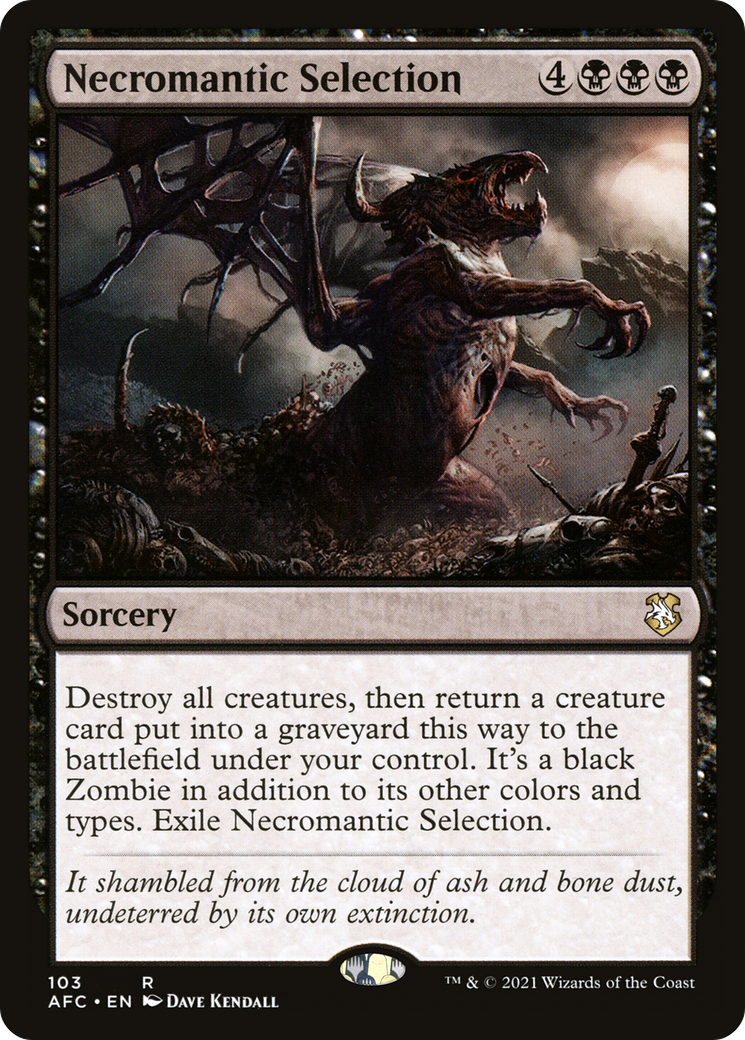 Necromantic Selection (AFC-103) [Forgotten Realms Commander] MTG Single Wizards of the Coast