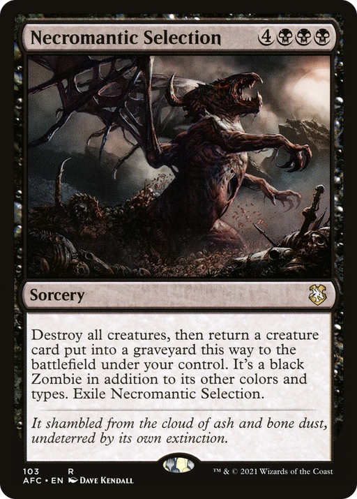 Necromantic Selection (AFC-103) [Forgotten Realms Commander] MTG Single Wizards of the Coast