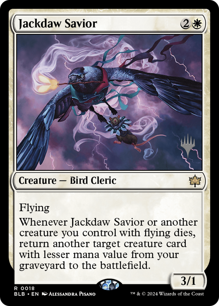Jackdaw Savior (PPBLB-018) [Bloomburrow Promos] Foil MTG Single Wizards of the Coast
