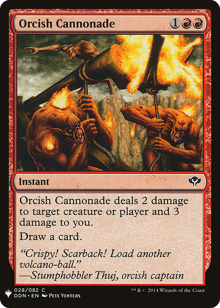 Orcish Cannonade (LIST-DDN-28) [Mystery Booster] The List MTG Single Wizards of the Coast