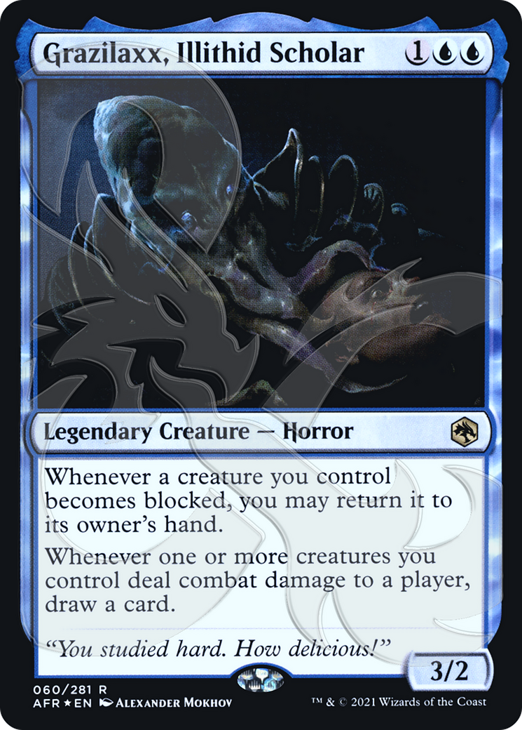 Grazilaxx, Illithid Scholar (AFR&-060) [Adventures in the Forgotten Realms Promos] Foil MTG Single Wizards of the Coast