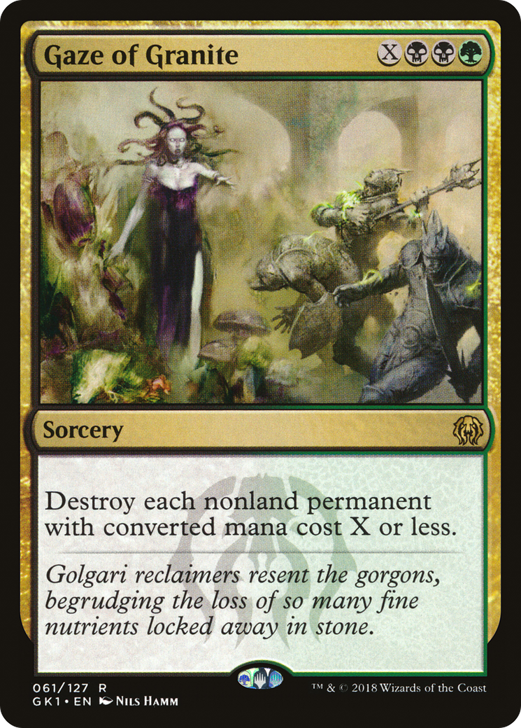 Gaze of Granite (GR1-061) [Misc] GRN Guild Kit MTG Single Wizards of the Coast