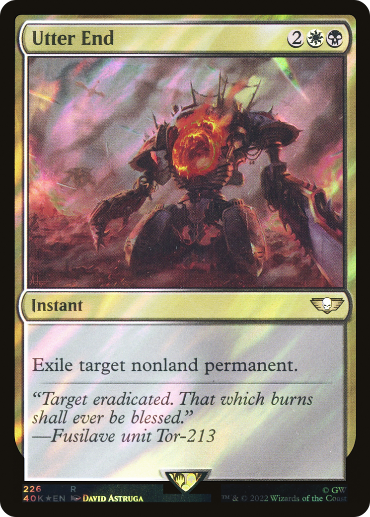 Utter End (40K-226★) [Warhammer 40,000 Commander] Foil MTG Single Wizards of the Coast