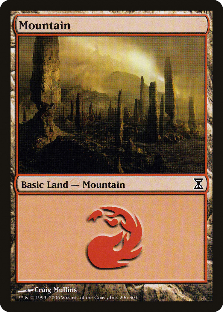 Mountain (TSP-296) [Time Spiral] Foil MTG Single Wizards of the Coast