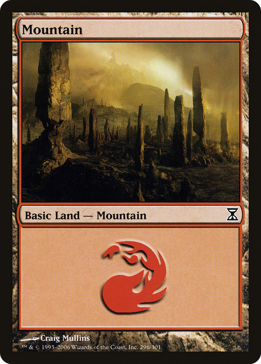 Mountain (TSP-296) [Time Spiral] Foil MTG Single Wizards of the Coast