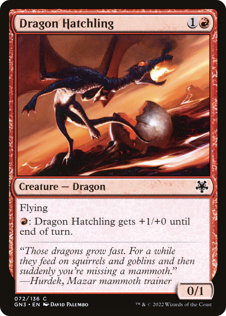 Dragon Hatchling (GN3-072) [Misc] Game Night: Free-for-All MTG Single Wizards of the Coast
