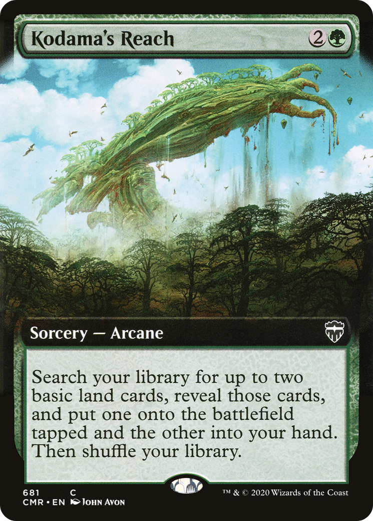 Kodama's Reach (CMR-681) [Commander Legends] (Extended Art) Foil MTG Single Wizards of the Coast