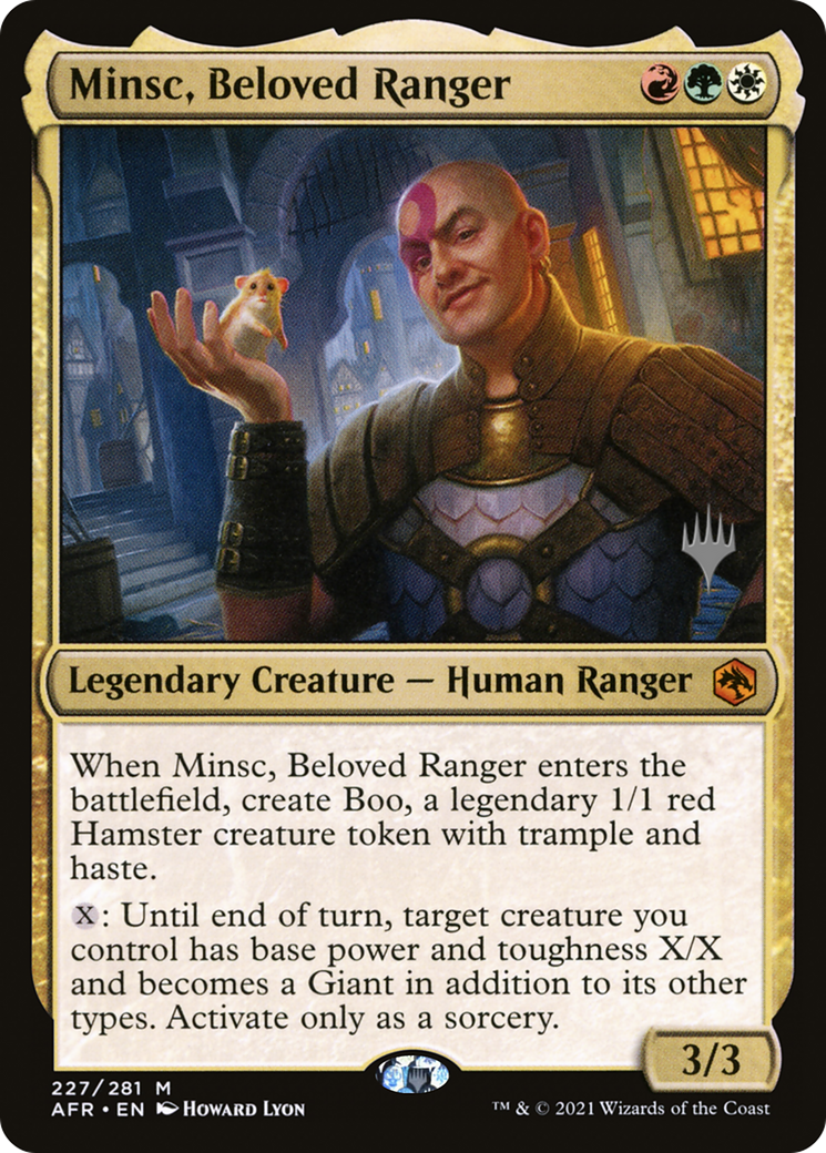 Minsc, Beloved Ranger (PPAFR-227) [Adventures in the Forgotten Realms Promos] Foil MTG Single Wizards of the Coast