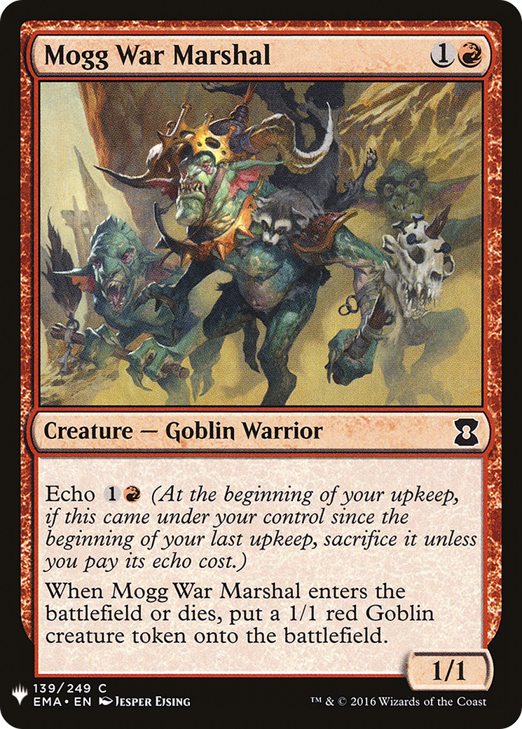 Mogg War Marshal (LIST-EMA-139) [Mystery Booster] The List MTG Single Wizards of the Coast