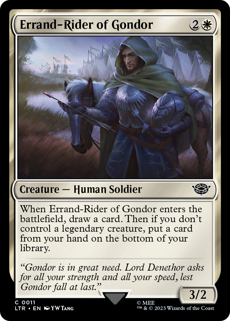 Errand-Rider of Gondor (LTR-011) [The Lord of the Rings: Tales of Middle-earth] Foil MTG Single Wizards of the Coast