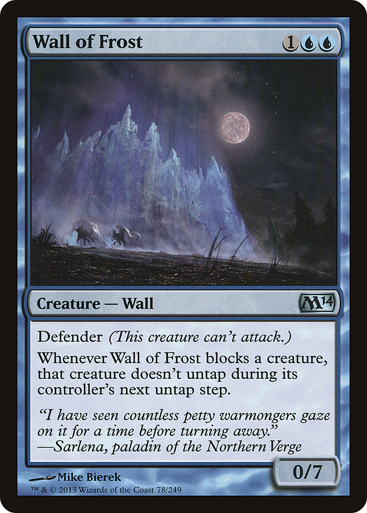 Wall of Frost (M14-078) [Magic 2014] MTG Single Wizards of the Coast