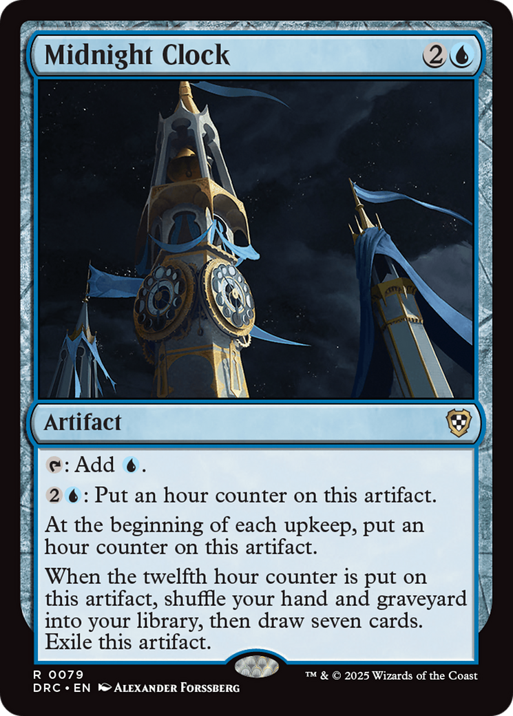 Midnight Clock (DRC-079) [Commander: Aetherdrift] MTG Single Wizards of the Coast