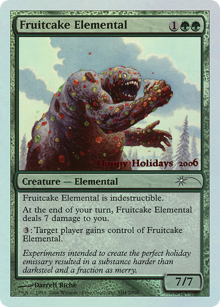 Fruitcake Elemental (SPECIAL-2006) [Misc] Happy Holidays Foil MTG Single Wizards of the Coast