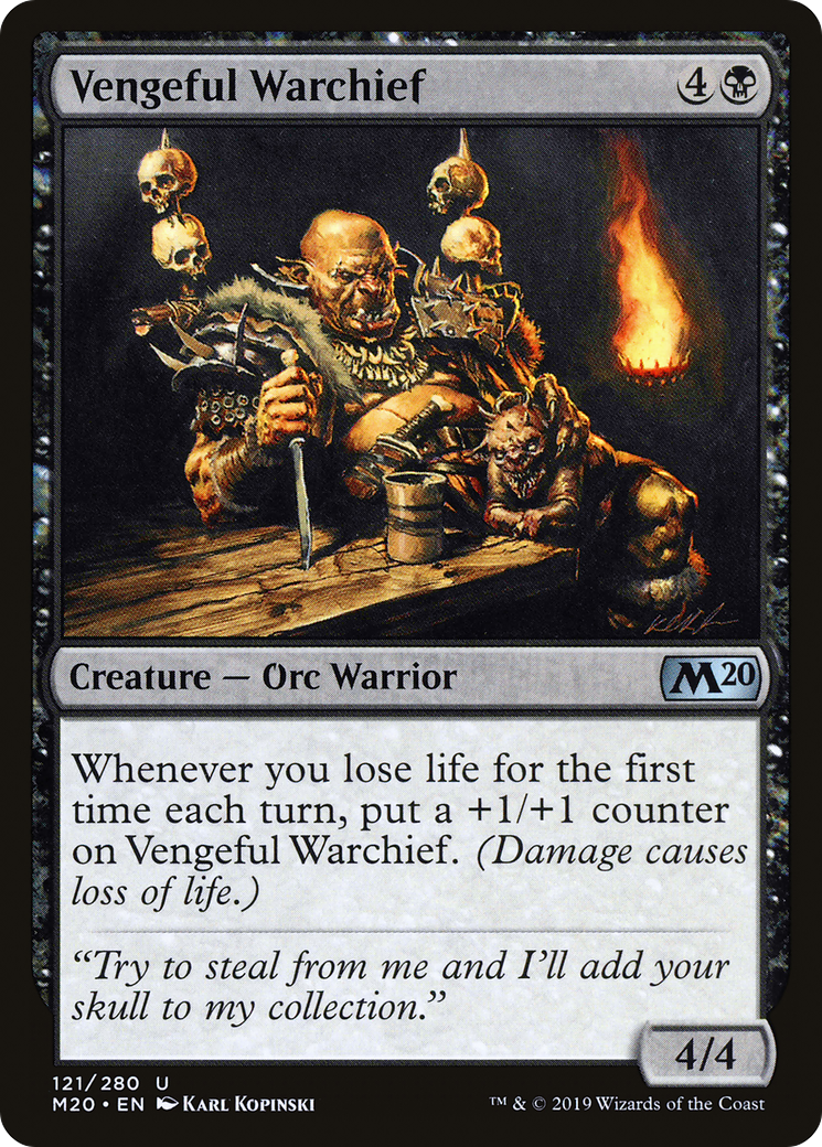 Vengeful Warchief (M20-121) [Core Set 2020] Foil MTG Single Wizards of the Coast