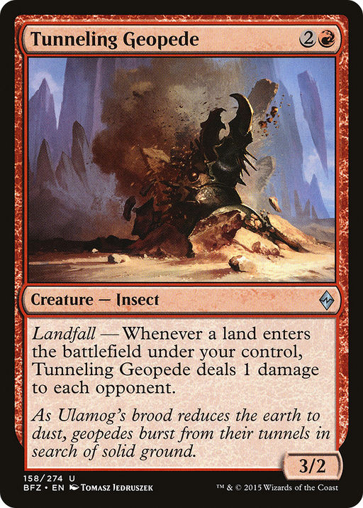 Tunneling Geopede (BFZ-158) [Battle for Zendikar] Foil MTG Single Wizards of the Coast