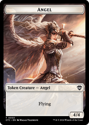 Elemental (0021) // Angel Double-Sided Token [Tokens] Outlaws of Thunder Junction Commander Tokens MTG Single Magic: The Gathering
