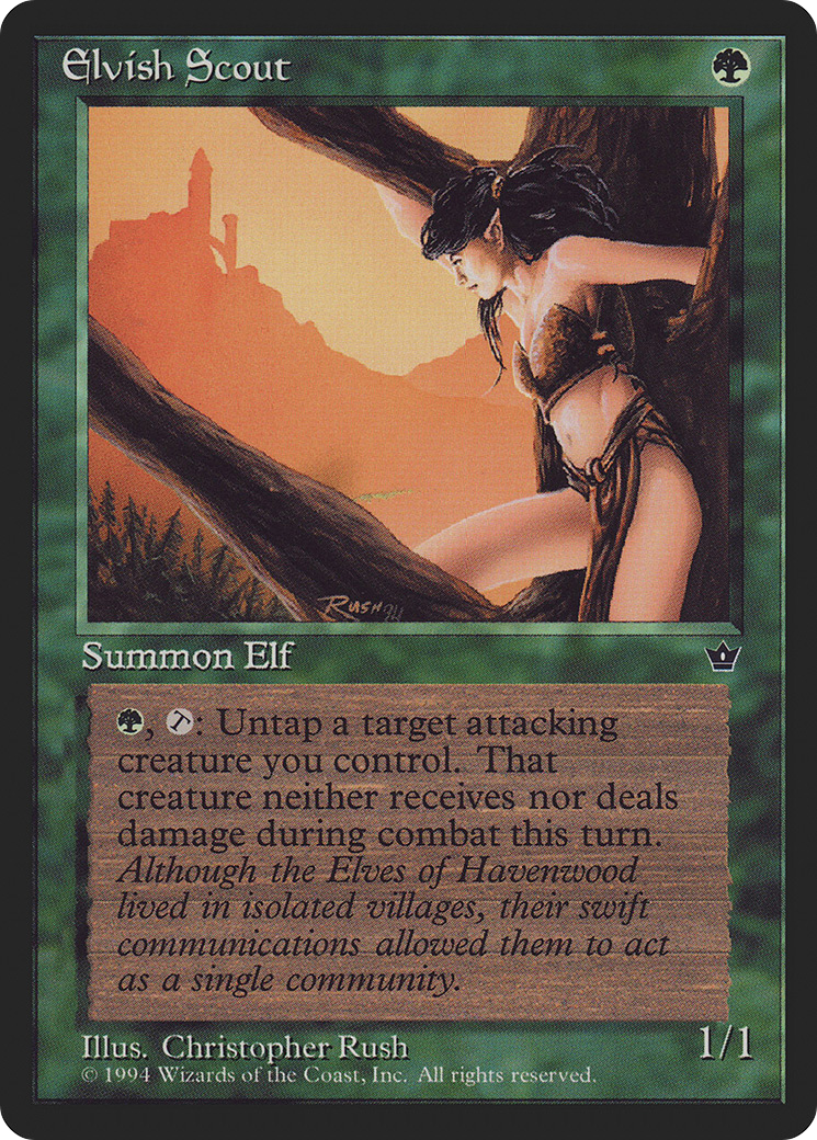 Elvish Scout (FEM-68C) [Fallen Empires] MTG Single Wizards of the Coast