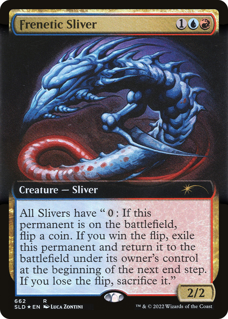 Frenetic Sliver (SLD-662) [Secret Lair] Drop (Extended Art) Foil MTG Single Wizards of the Coast