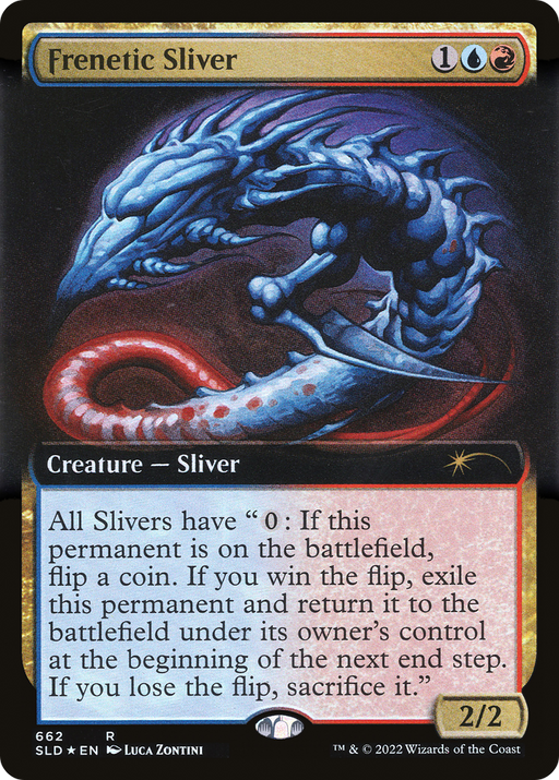 Frenetic Sliver (SLD-662) [Secret Lair] Drop (Extended Art) Foil MTG Single Wizards of the Coast