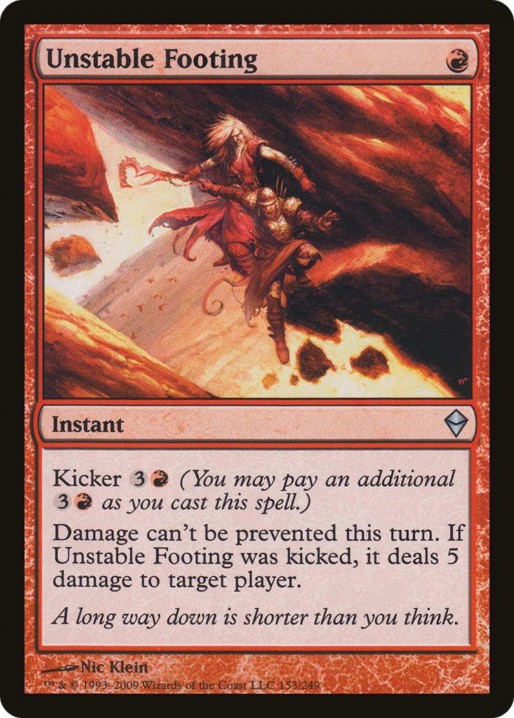 Unstable Footing (ZEN-153) [Zendikar] MTG Single Wizards of the Coast