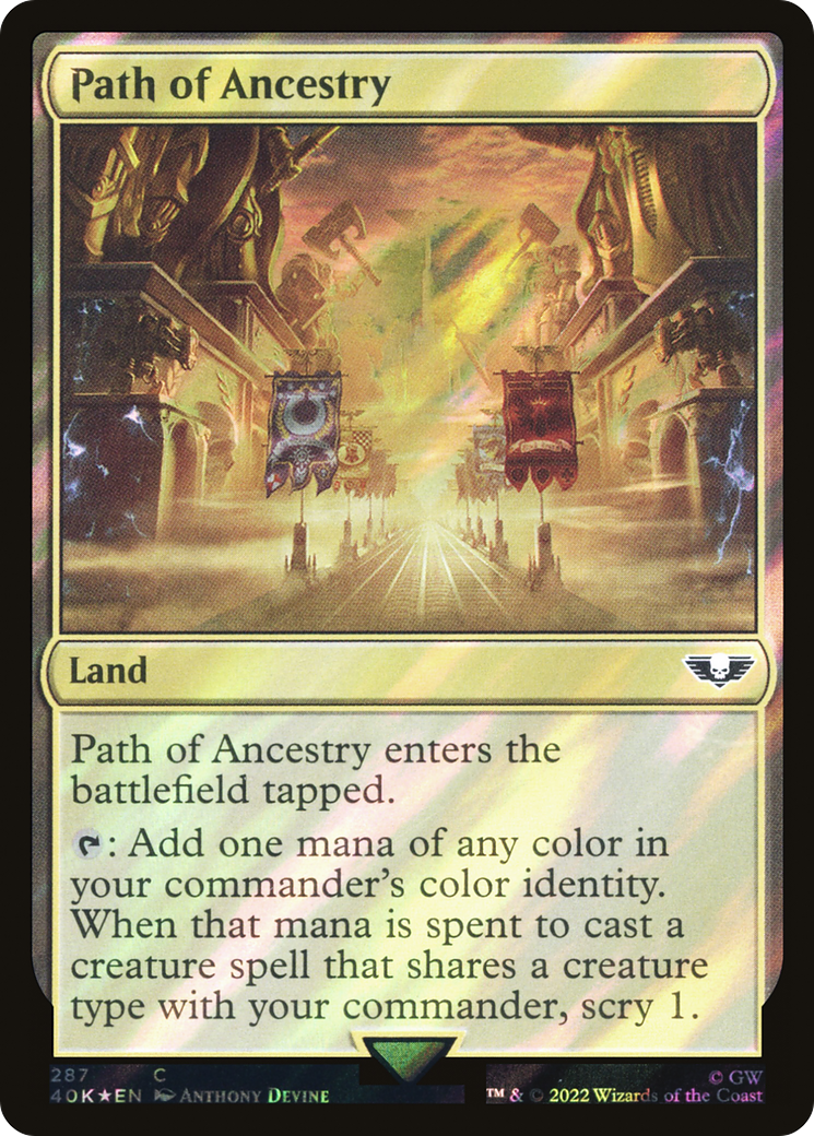 Path of Ancestry (40K-287★) [Warhammer 40,000 Commander] Foil MTG Single Wizards of the Coast