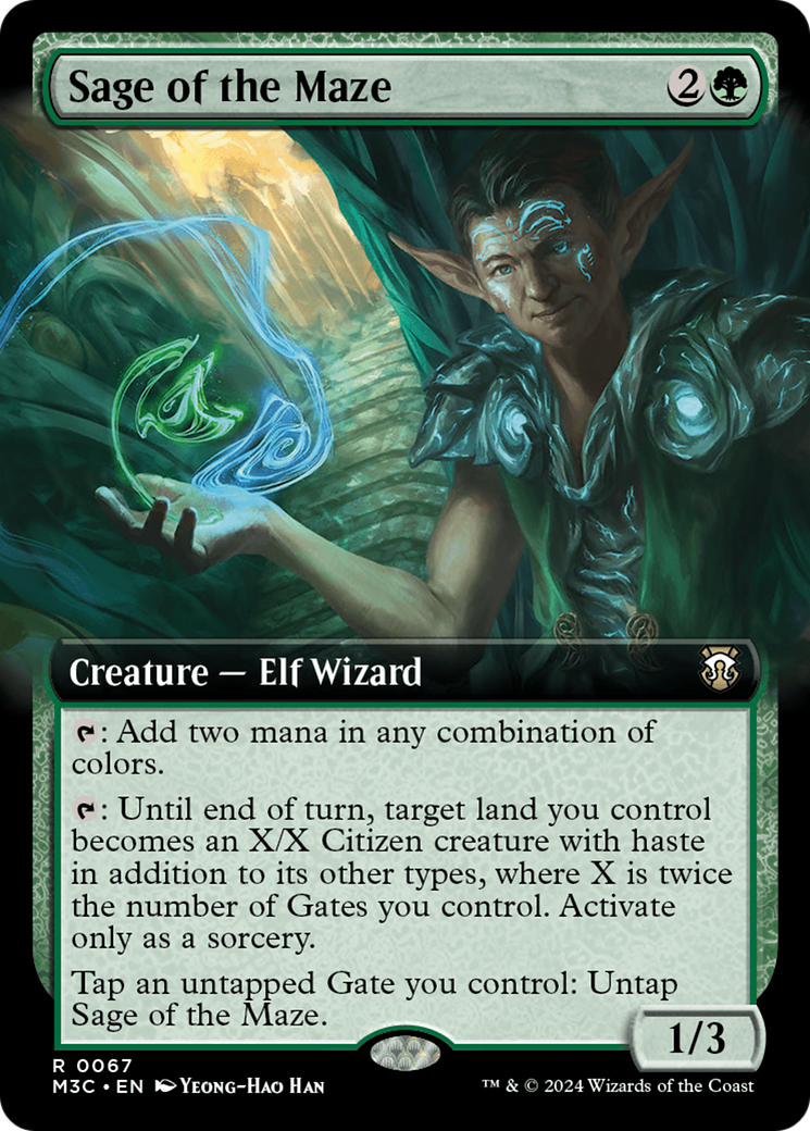Sage of the Maze (M3C-067) [Modern Horizons 3 Commander] (Extended Art) MTG Single Modern Horizons 3 Commander