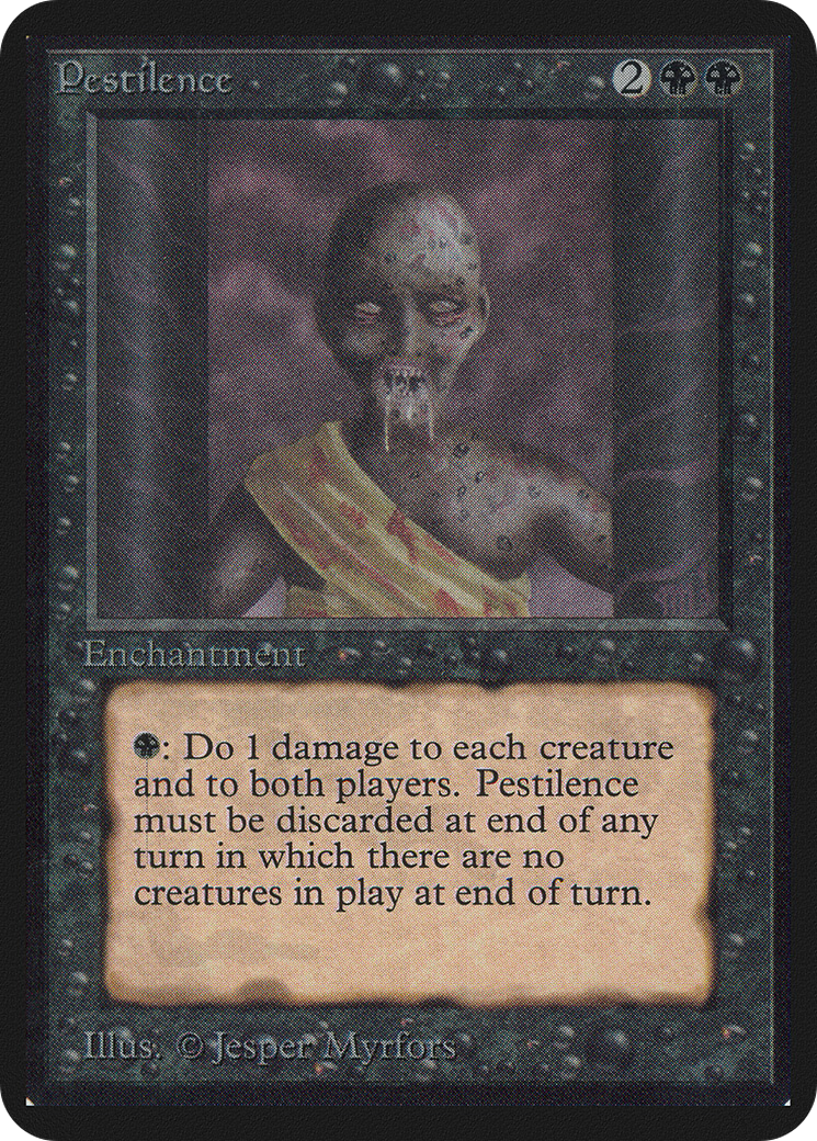 Pestilence (LEA-120) [Oldschool] Limited Edition Alpha MTG Single Wizards of the Coast