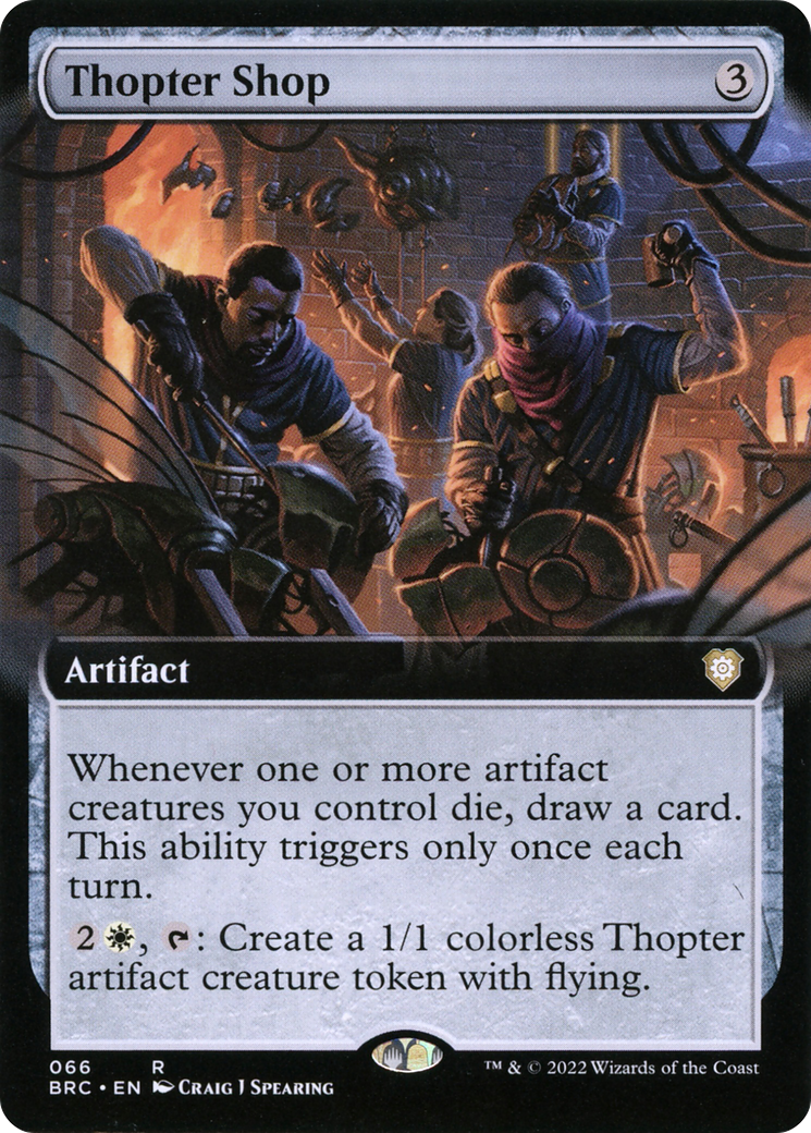 Thopter Shop (BRC-066) [The Brothers' War Commander] (Extended Art) MTG Single Wizards of the Coast