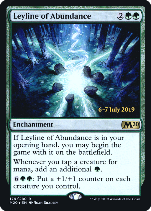 Leyline of Abundance (PRE-179) [Core Set 2020 Promos] Foil MTG Single Wizards of the Coast