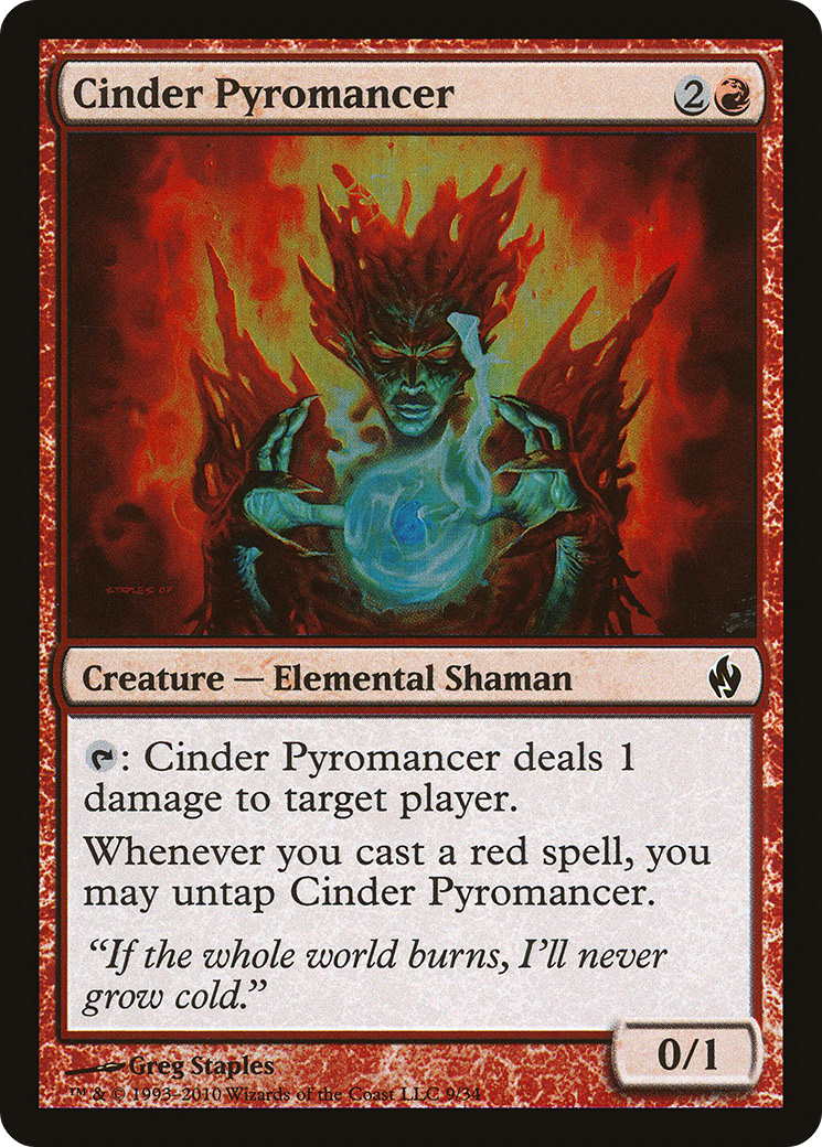 Cinder Pyromancer (PD2-009) [Misc] Premium Deck Series: Fire and Lightning Foil MTG Single Wizards of the Coast