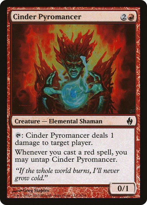 Cinder Pyromancer (PD2-009) [Misc] Premium Deck Series: Fire and Lightning Foil MTG Single Wizards of the Coast