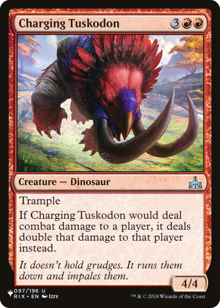 Charging Tuskodon (LIST-RIX-97) [Mystery Booster] The List MTG Single Wizards of the Coast