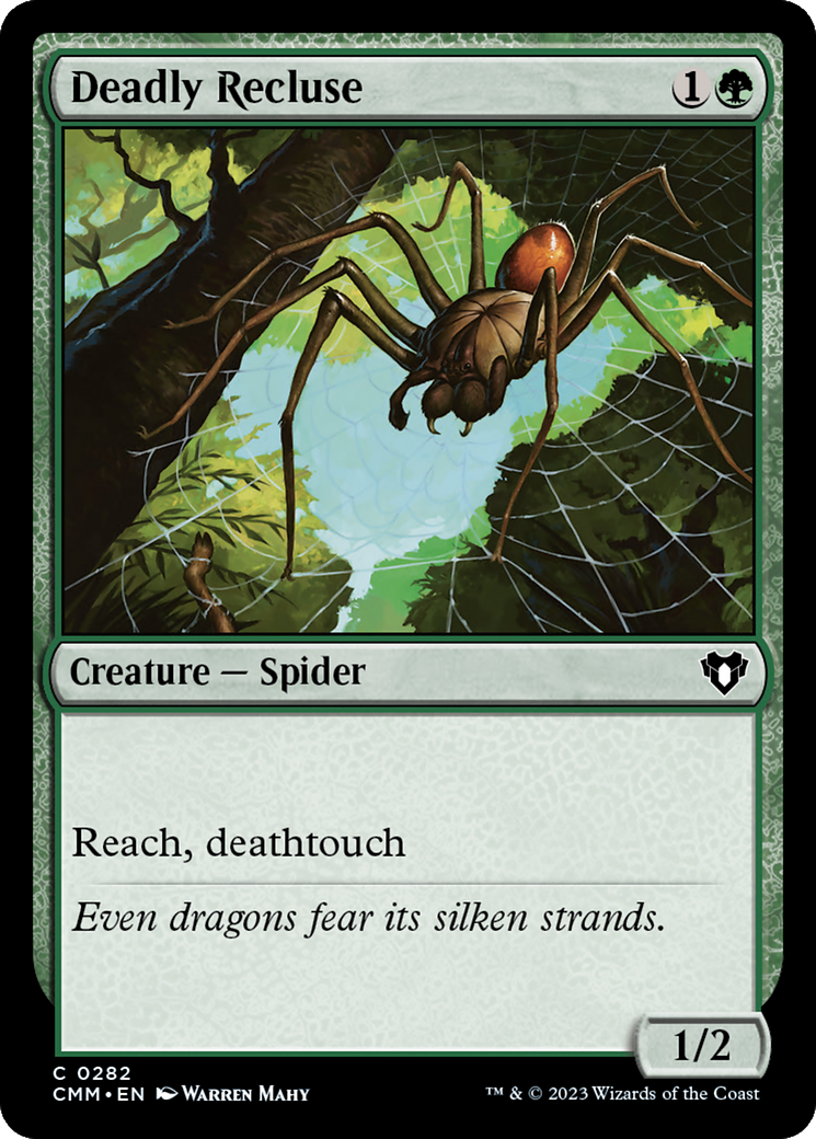 Deadly Recluse (CMM-282) [Commander Masters] Foil MTG Single Wizards of the Coast