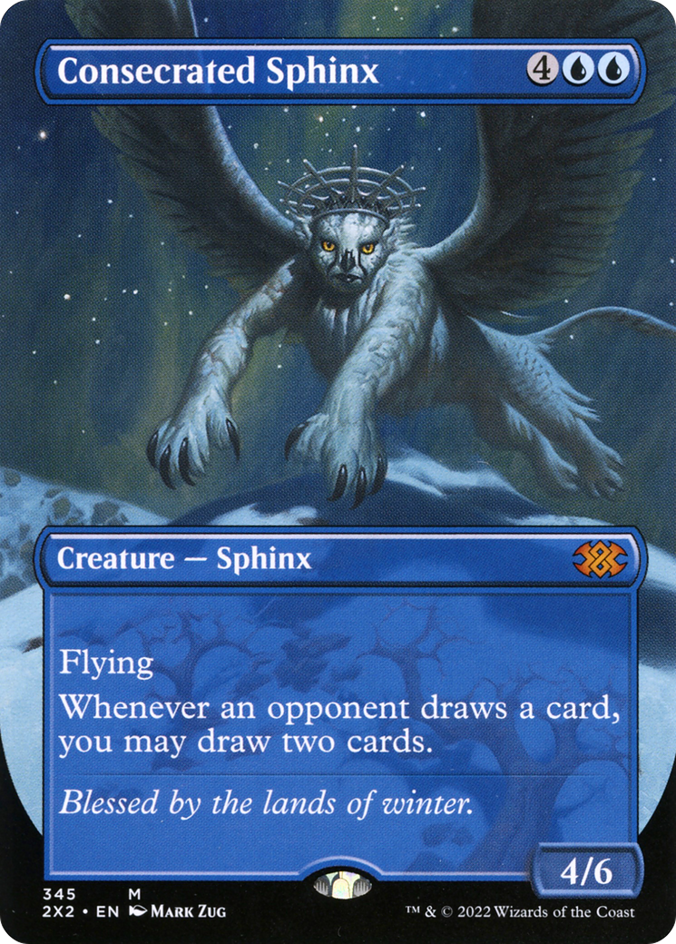 Consecrated Sphinx (2X2-345) [Double Masters 2022] (Borderless) MTG Single Wizards of the Coast