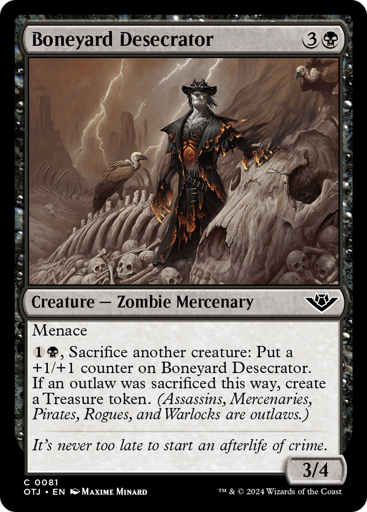 Boneyard Desecrator (OTJ-081) [Outlaws of Thunder Junction] Foil MTG Single Wizards of the Coast