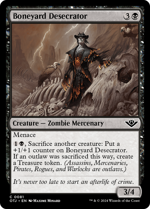 Boneyard Desecrator (OTJ-081) [Outlaws of Thunder Junction] Foil MTG Single Wizards of the Coast