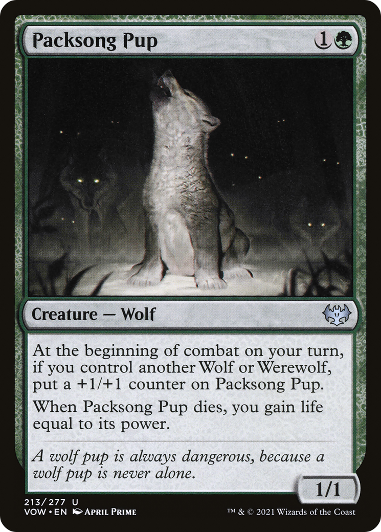 Packsong Pup (VOW-213) [Innistrad: Crimson Vow] Foil MTG Single Wizards of the Coast