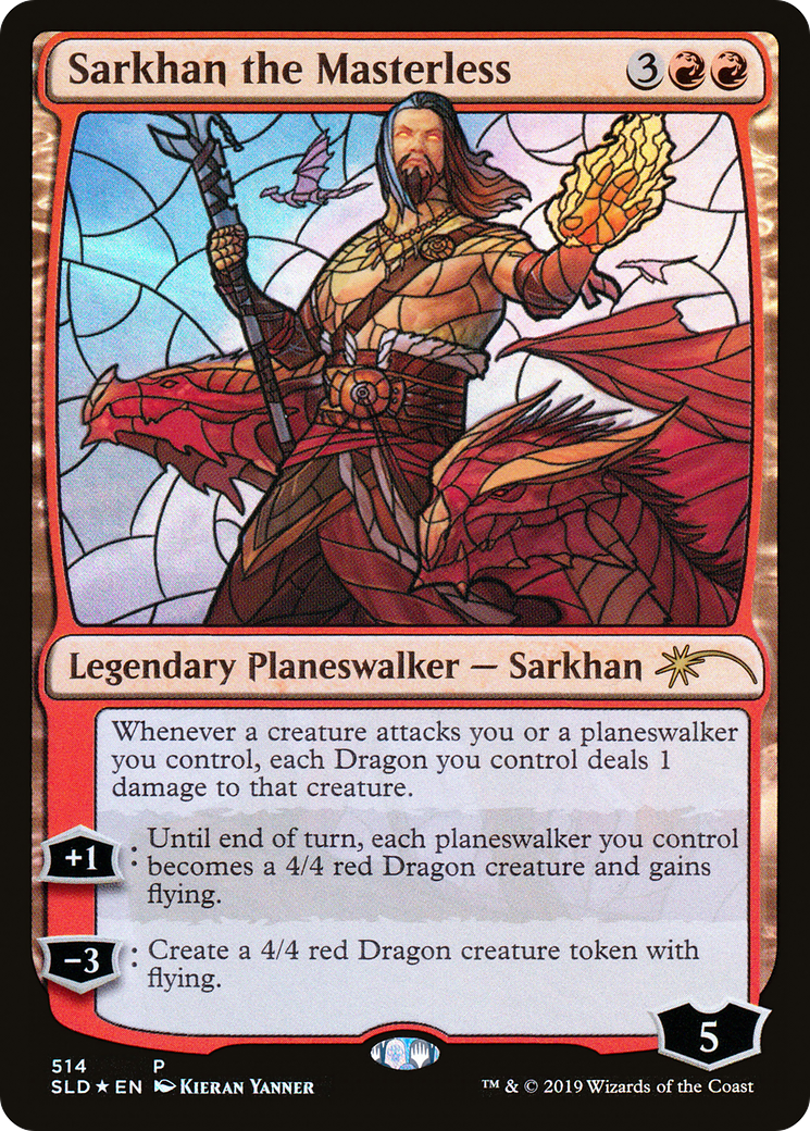 Sarkhan the Masterless (Stained Glass) (SLD-514) [Secret Lair] Drop Foil MTG Single Wizards of the Coast