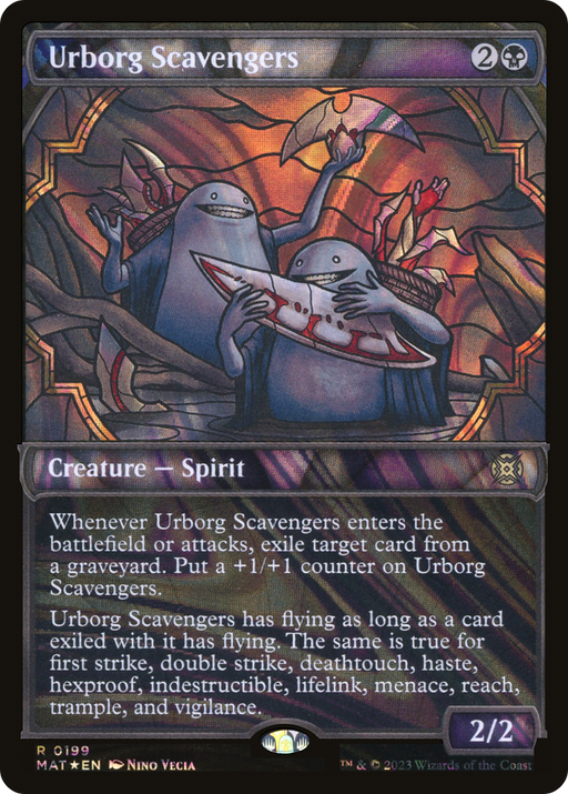 Urborg Scavengers (Halo Foil) (MAT-199) [March of the Machine: The Aftermath] (Showcase) Foil MTG Single Wizards of the Coast