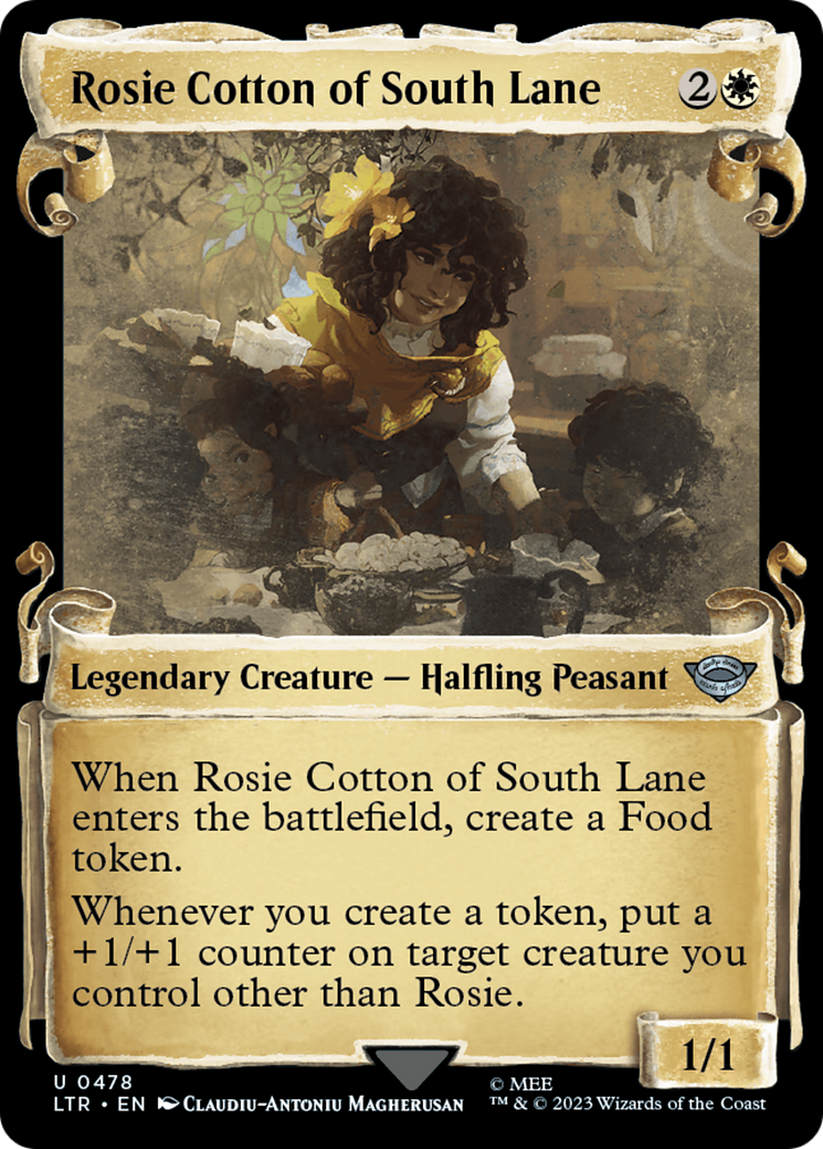 Rosie Cotton of South Lane (Showcase Scrolls) (LTR-478) [The Lord of the Rings: Tales of Middle-earth] (Showcase) MTG Single Wizards of the Coast