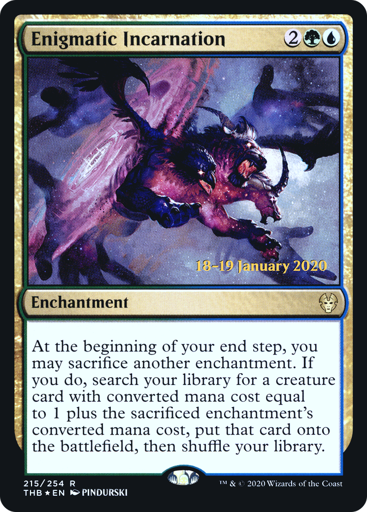 Enigmatic Incarnation (PRE-215) [Theros Beyond Death Promos] Foil MTG Single Wizards of the Coast