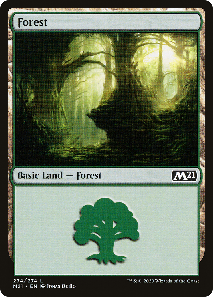 Forest (274) (M21-274) [Core Set 2021] MTG Single Wizards of the Coast